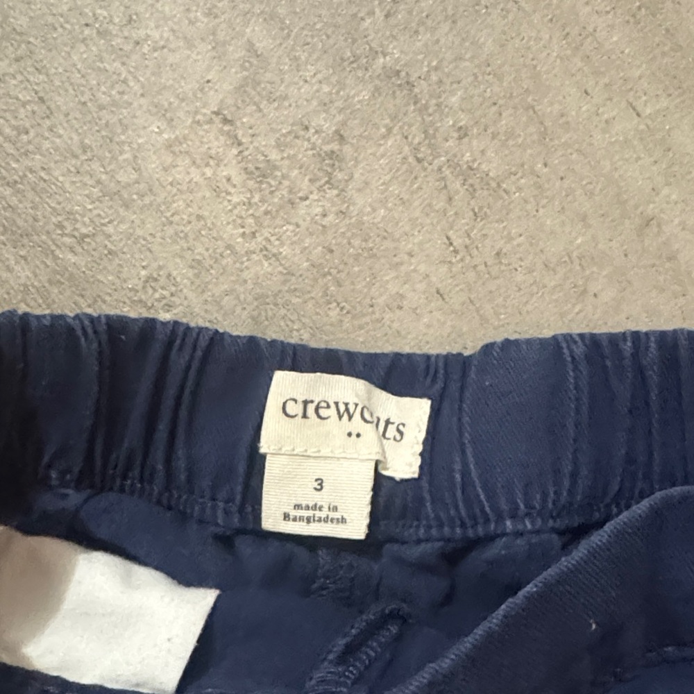 Crewcuts Navy Scalloped Hem Girls Shorts - Picture 2 of 3